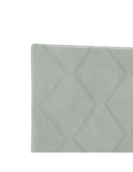 Testiera a Zigzag Design Grigio Chiaro 80 cm Velluto