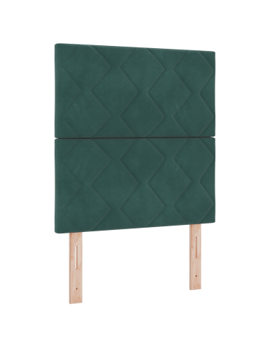 Testiera LED con testiera Verde Scuro 80 cm Pelle Sintetica