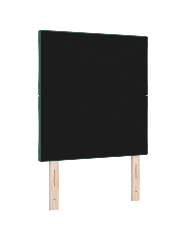 Testiera LED con testiera Verde Scuro 80 cm Pelle Sintetica