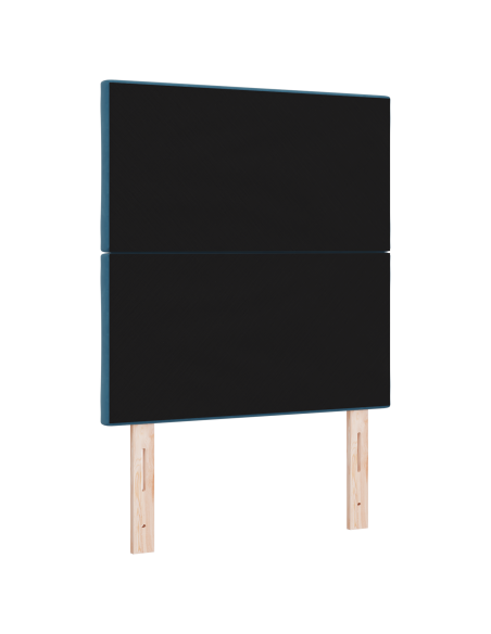 Testata a Blocchi di Diamante Blu Scuro 80 cm in Velluto