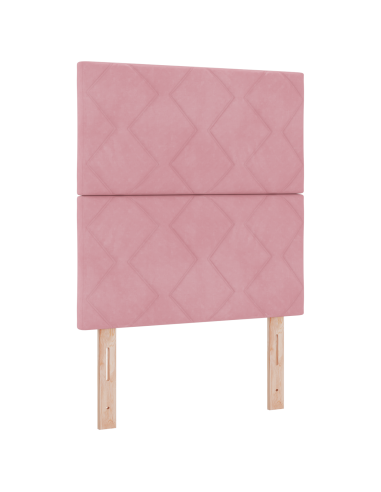 Testiera LED Rosa 80 cm Pelle Sintetica