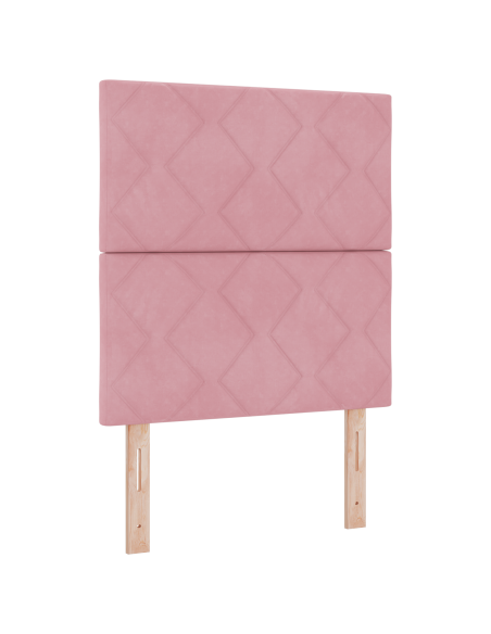 Testata LED Design a Blocchi di Diamante Rosa 80 cm in Velluto