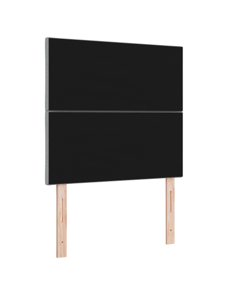 Testiera LED  Design a Blocchi di Diamante Grigio Chiaro 90 cm Tessuto
