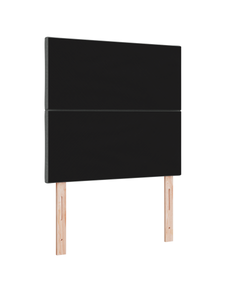 Testata LED  design a blocchi di diamante grigio scuro 90 cm in tessuto