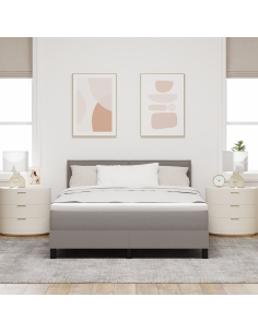 Letto a molle con materasso con led Talpa 160 x 200 cm Tessuto