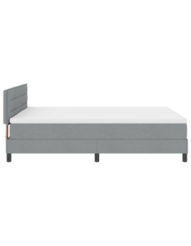 Letto a molle con materasso Grigio chiaro 160 x 200 cm Tessuto
