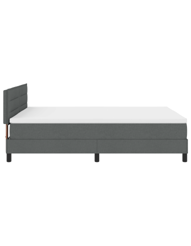 Letto a molle con materasso Grigio scuro 160 x 200 cm Tessuto