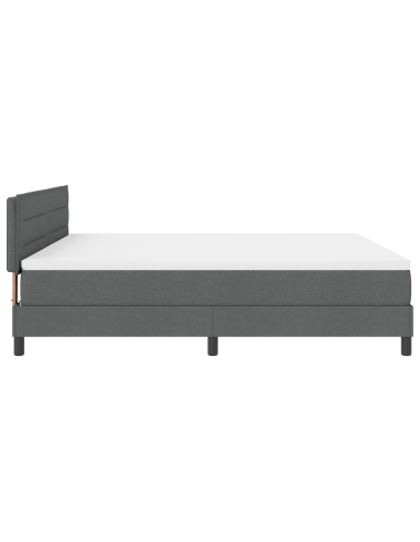 Letto a molle con materasso Grigio scuro 180 x 200 cm Tessuto