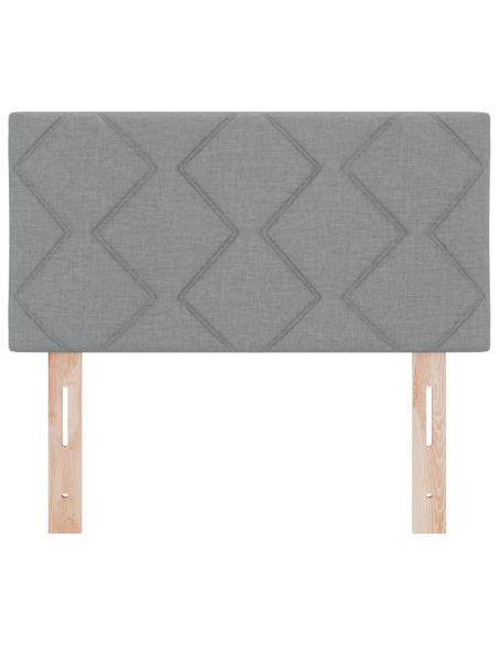 Testata LED Design a blocchi a diamante Grigio chiaro 80 cm Tessuto