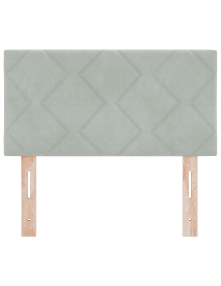Testiera LED Grigio Chiaro Set di 2 Grigio chiaro Tessuto 80 cm