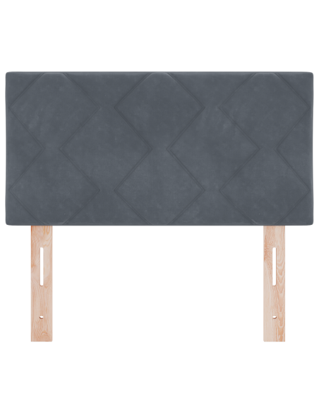 Testata LED Design a Blocchi di Diamante Grigio Scuro 80 cm Velluto