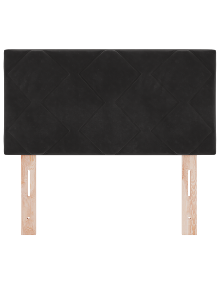 Testiera LED Nera Set di 2 Nera Tessuto e legno 80 cm Moderna