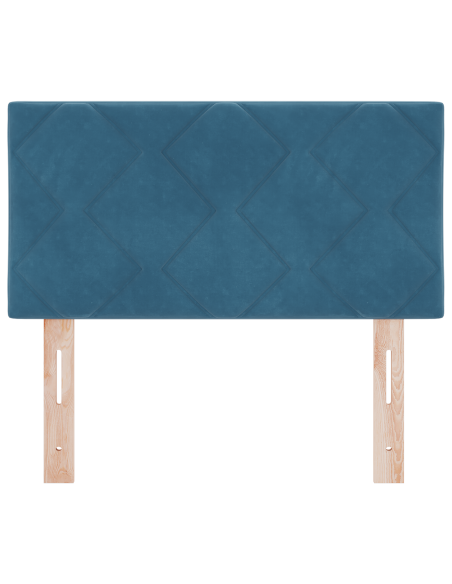 Testiera LED Design a Blocchi di Diamante Blu Scuro 80 cm Velluto