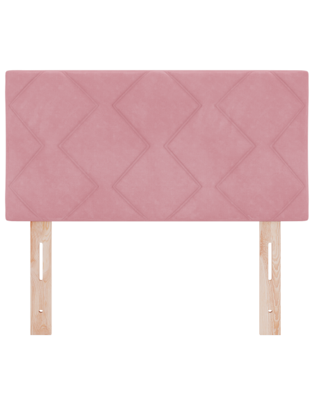 Testiera LED Rosa Set di 2 Rosa Tessuto, Legno 80 cm Moderna