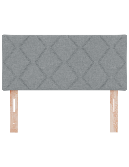 Testiera LED  Design Blocchi a Diamante Grigio Chiaro 90 cm Tessuto