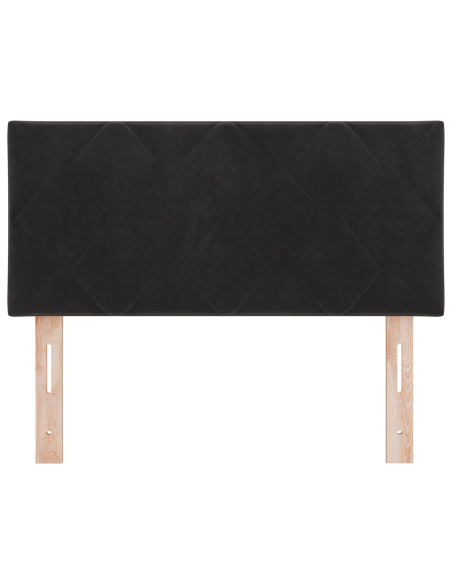 Testiera LED Nera Set di 2 Nero Tessuto 90 cm USB-C