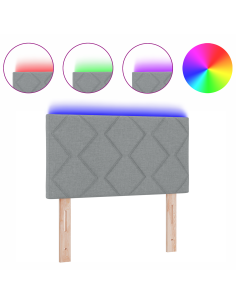 Testiera Grigio chiaro 80 cm Tessuto 2