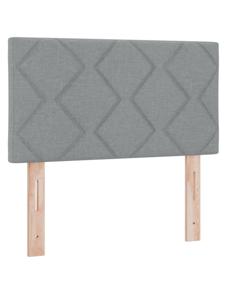 Testata LED Design a blocchi a diamante Grigio chiaro 80 cm Tessuto