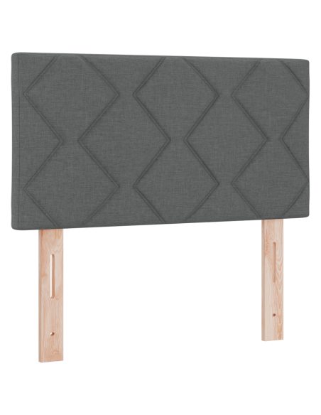 Testata LED  Design Blocchi di Diamante Grigio Scuro 80 cm Tessuto
