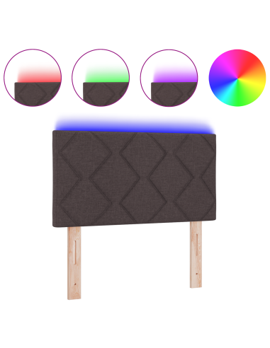 Testiera Marrone 80 cm Tessuto