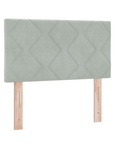 Testiera LED Grigio chiaro 80 cm Pelle Sintetica