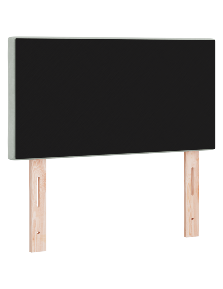 Testiera LED Grigio Chiaro Set di 2 Grigio chiaro Tessuto 80 cm