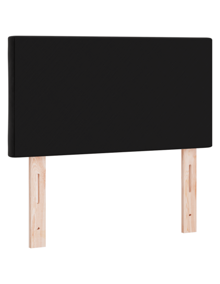 Testiera LED Nera Set di 2 Nera Tessuto e legno 80 cm Moderna
