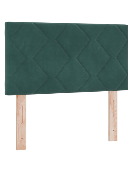 Testata LED Design Blocchi a Diamante Verde Scuro 80 cm Velluto
