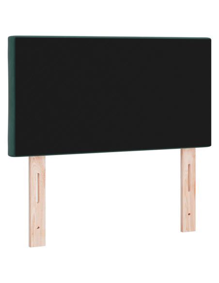 Testiera LED Verde Scuro 80 cm Pelle Sintetica