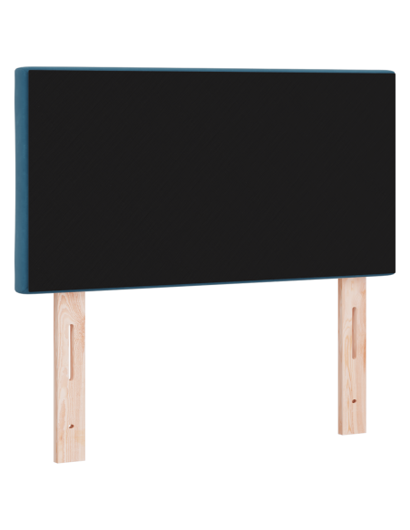 Testiera LED Design a Blocchi di Diamante Blu Scuro 80 cm Velluto