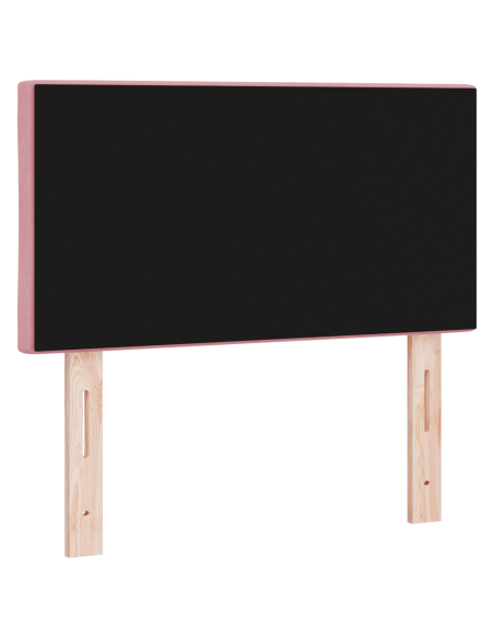 Testiera LED Rosa Set di 2 Rosa Tessuto, Legno 80 cm Moderna