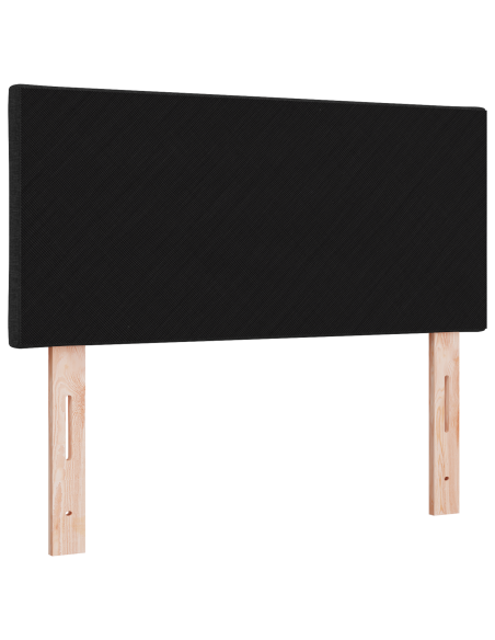 Testata Letto LED  con Design a Diamante Nera 90 cm Tessuto