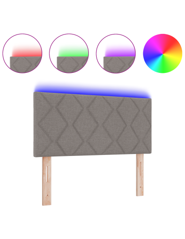 Testiera Grigio chiaro 90 cm Tessuto