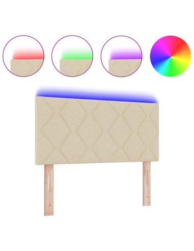 Testiera Crema 90 cm Tessuto