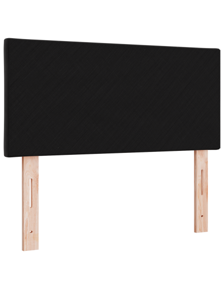 Testiera LED Nera Set di 2 Nero Tessuto 90 cm USB-C