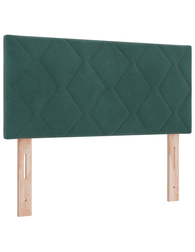 Testiera LED Verde Scuro 90 cm Pelle Sintetica