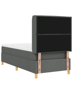 Letto a molle con materasso Grigio 80 x 200 cm Tessuto 2