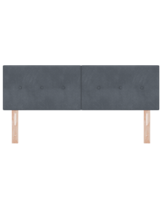 Testiera LED con luci a strisce a LED Grigio 160 cm Poliestere