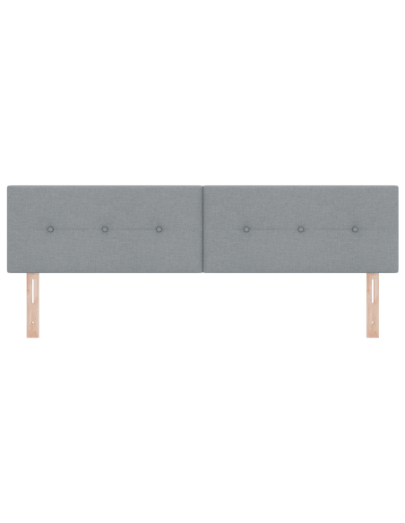 Testata LED  con bottoni trapuntati Grigio chiaro 90 cm Tessuto