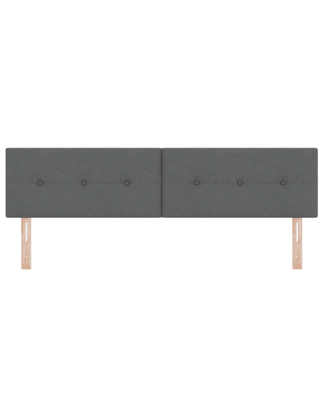 Testata LED  con bottoni trapuntati grigio scuro 90 cm in tessuto