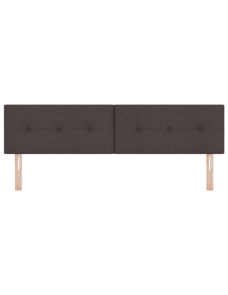 Testata LED  con bottoni trapuntati Marrone Scuro 90 cm Tessuto