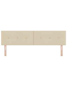 Testiera LED con luci a strisce a LED Crema 180 cm Poliestere