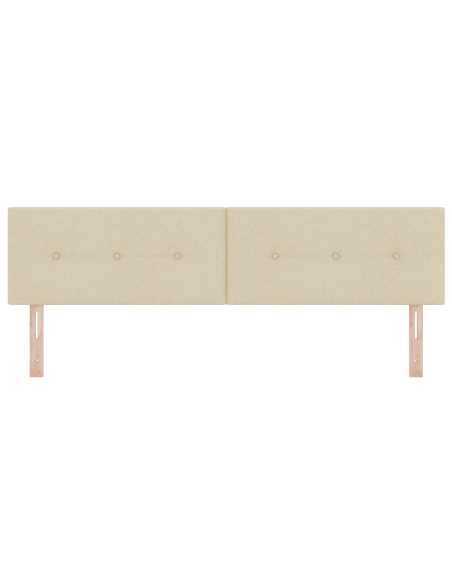 Testata LED Imbottita Panna 90 cm Tessuto