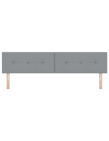 Testiera LED  Con Bottoni Grigio Chiaro 100 cm Tessuto