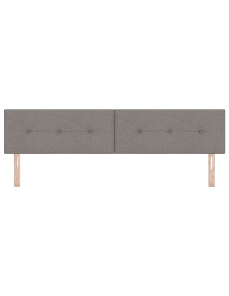 Testata LED  con bottoni trapuntati Tortora 100 cm in tessuto