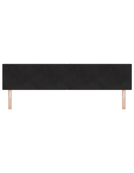 Testiera LED  con bottoni imbottiti Nera 100 cm in Velluto