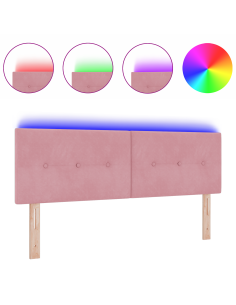 Testiera LED con luci a strisce a LED Rosa 160 cm Poliestere 2