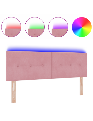 Testiera LED con luci a strisce a LED Rosa 160 cm Poliestere