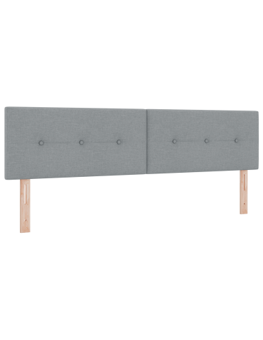 Testiera LED con testiera Grigio chiaro 180 cm Poliestere