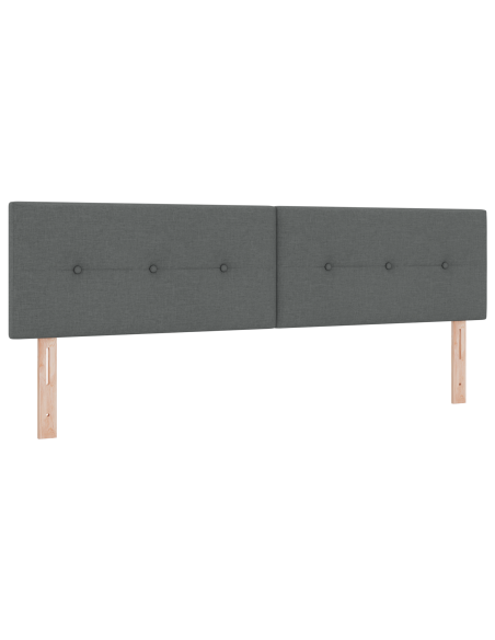 Testata LED  con bottoni trapuntati grigio scuro 90 cm in tessuto